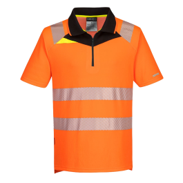 DX4 Hi-Vis Zip Polo Shirt S/S