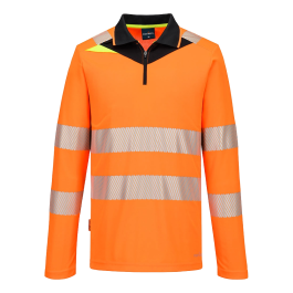 DX4 Hi-Vis Zip Polo Shirt L/S