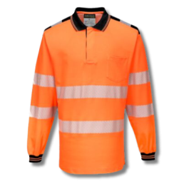 T184 L/S PW3 Hi-Vis Cotton Polo Shirt